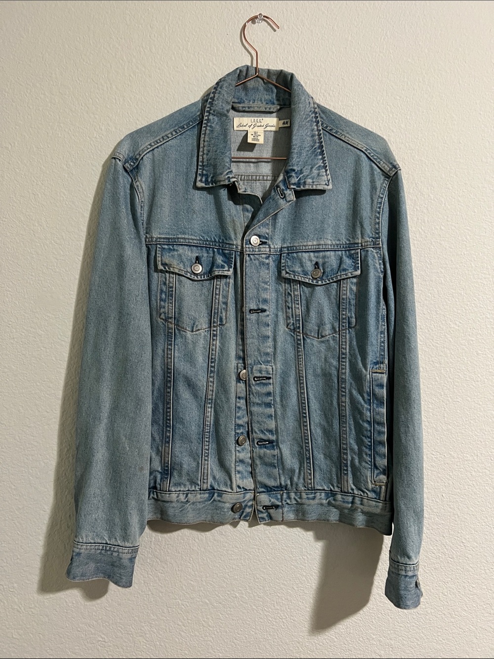 H&M Light Wash Blue Denim Jacket